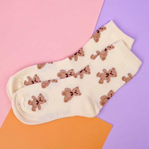 Носки "Медвежата" белый, №A0512-1, р.37-41