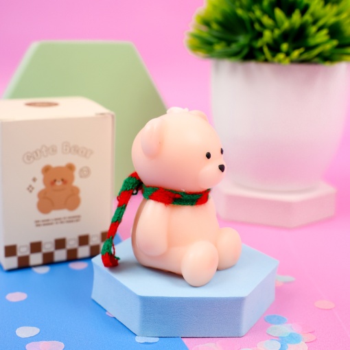 Свеча-арома "Bear" розовый оптом