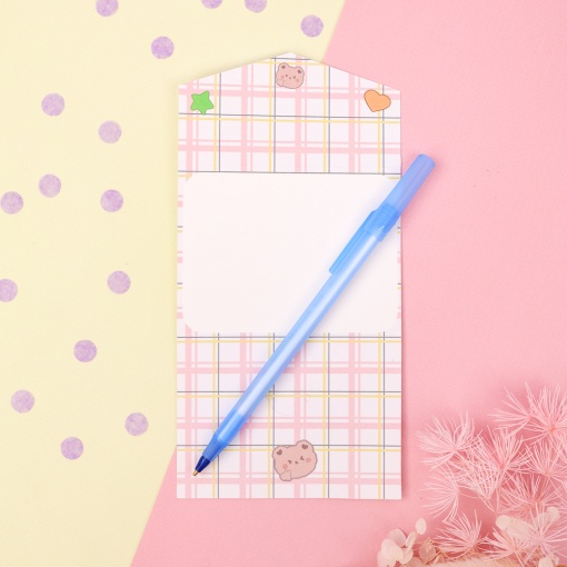 Конверт-открытка "Bear" №03, розовый