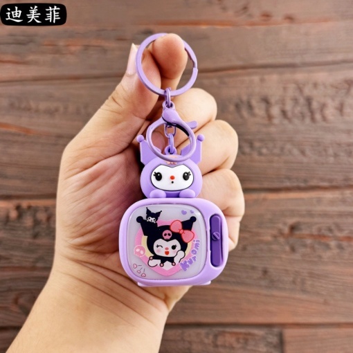 Брелок "Куро-телевизор" розовый бант