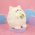 Мягкая игрушка "Котик с авокадо" белый, 20 см
