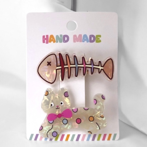 Набор заколок "Cat&Fish" 2шт