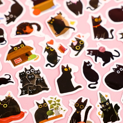Набор наклеек "Mr. Black Cat" (46 шт.)