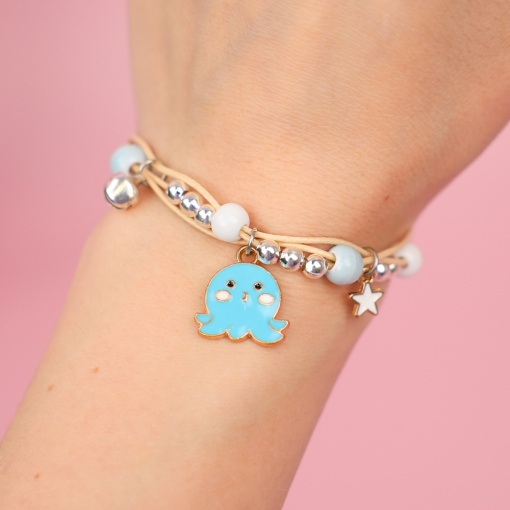 Браслет "Осьминог" голубой, №444I   