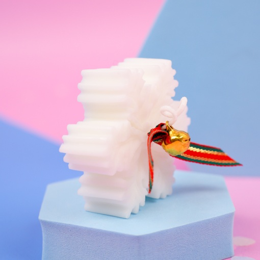 Свеча-арома "НГ Снежинка" белый оптом