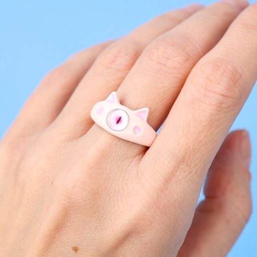 Кольцо "Монстрик", розовый