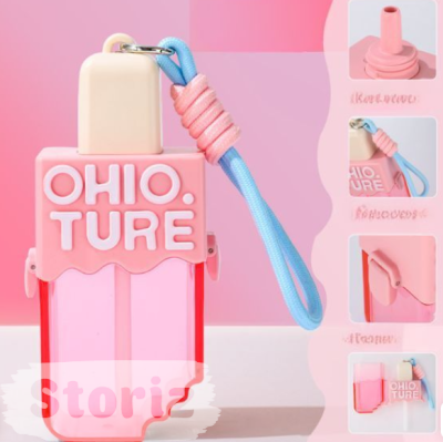 Бутылочка "OhioTure" розовый, 450мл оптом