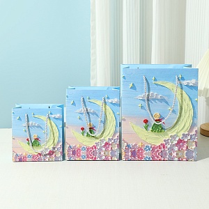 Подарочный пакет "Маленький принц" на месяце 14х7х15см
