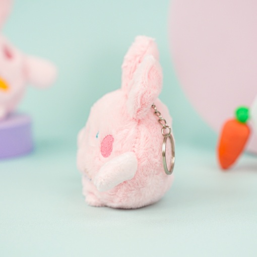 Мягкий брелок "Funny Bunny" розовый, 10 см