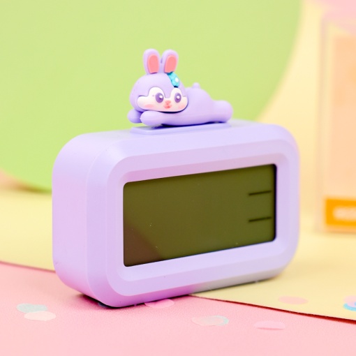 Часы электронные "Зайка" фиолетовый оптом