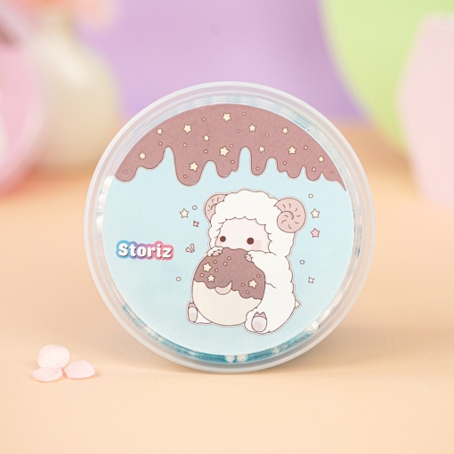 Слайм "Cute Lumb" голубые блёстки + шарики, 150 гр. STORIZ