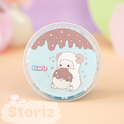 Слайм "Cute Lumb" голубые блёстки + шарики, 150 гр. STORIZ