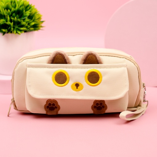 Пенал "Котик" бежевый