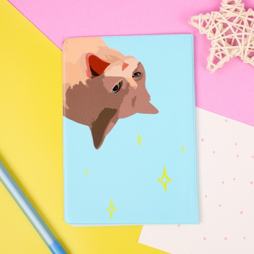 Обложка на паспорт "Ааа!" Cat, STORIZ