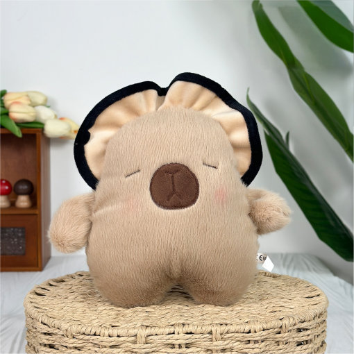 Мягкая игрушка "Капибара-грибочек" коричневый, 24см