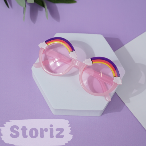 Солнцезащитные очки с чехлом "Rainbow" soft pink