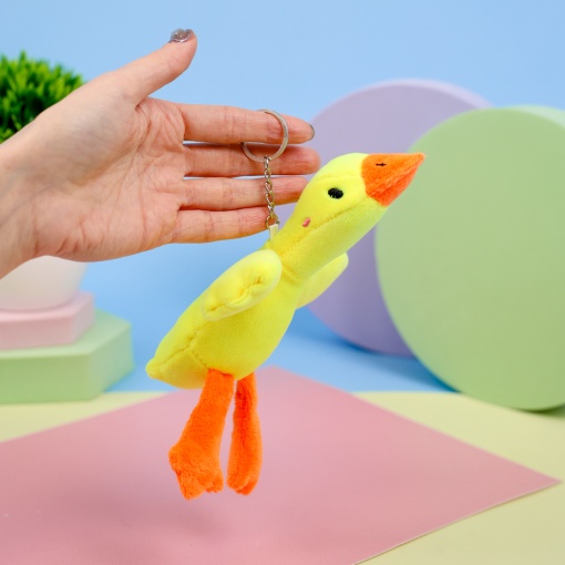 Мягкий брелок "Гусь" желтый, 15см