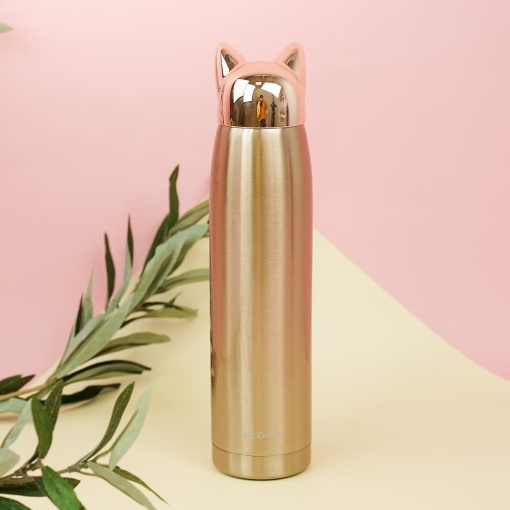 Термос "Молниеносный Лис" золотистый оптом