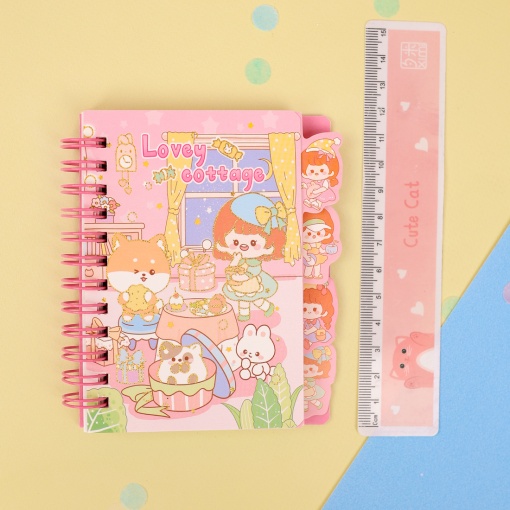 Мини-блокнот на пружине "Girl" 9,6*11,6 см, в ассортименте 1шт