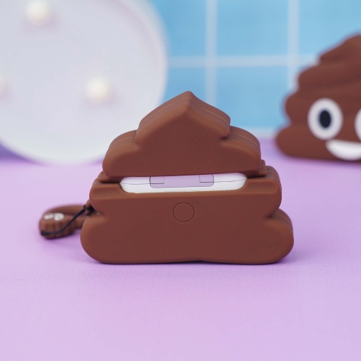 Чехол для AirPods Pro 3 "Какашка" коричневый