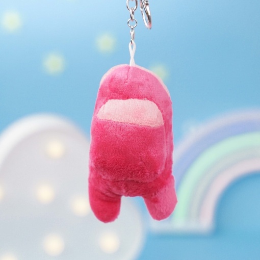 Мягкий брелок "Among Us" розовый, 10 см