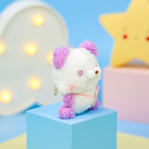 Мягкий брелок "Панда" фиолетовый, 9см