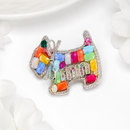 Заколка для волос "Crystal Doggie", rainbow