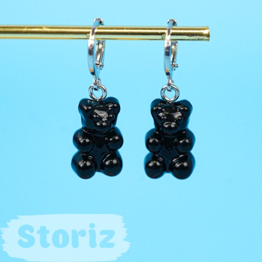 Серьги "Bears" черные