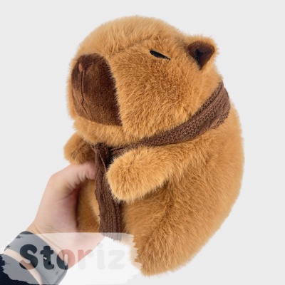 Мягкая игрушка "Капибара" с шарфиком, 23см