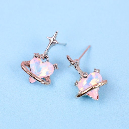 Набор сережек "Heart&Star" (3шт) розовый