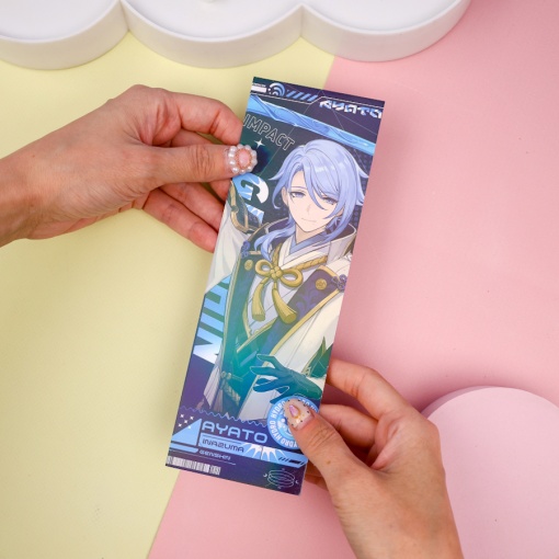 Закладка "Genshin" Аято 7х21см