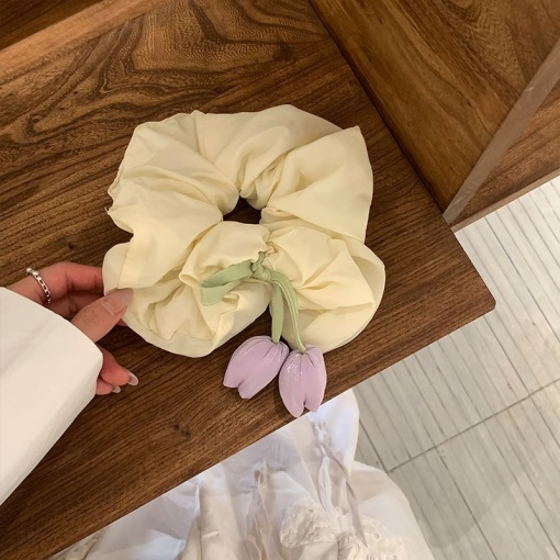 Резинка для волос "Тюльпаны" желтый