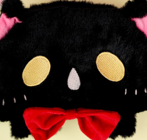 Сумка плюшевая "Котик с хвостиком" черный