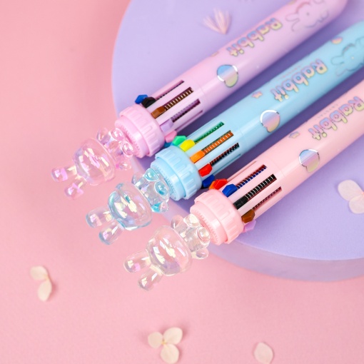 Ручка с десятью стержнями "Rabbit 10в1" №7417, в ассортименте 1шт.