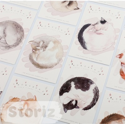 Набор почтовых открыток "Sleeping Cats"