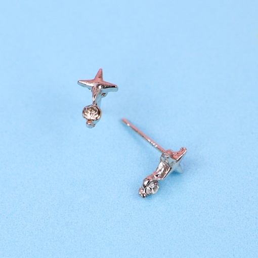 Набор сережек "Heart&Star" (3шт) розовый