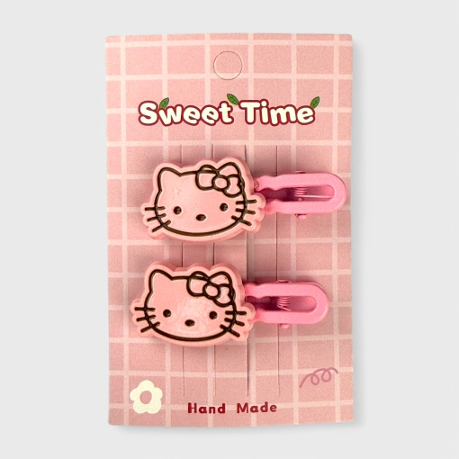 Набор заколок "Hello Kt" розовый, 2шт.