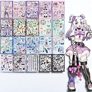 Мини-книжка с наклейками "Sweet cool girl" 20 листов