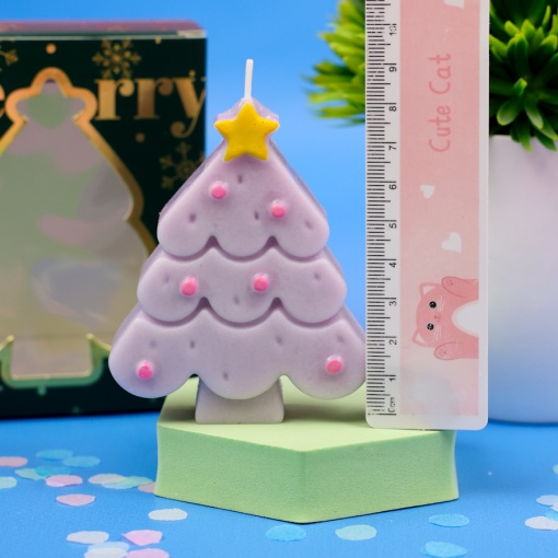 Свеча-арома "НГ Елочка" фиолетовый оптом