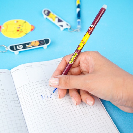 Ручка "Пика-Пика и скейтборд", синяя