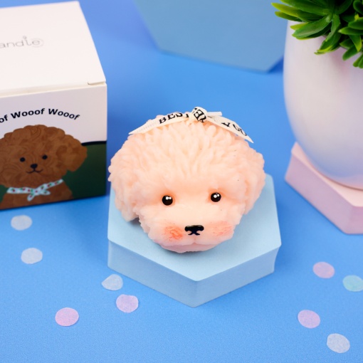 Свеча-арома "Teddy Dog" розовый  оптом