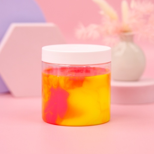Слайм "Kawaii" Медуза 400 грамм желтый/розовый неон