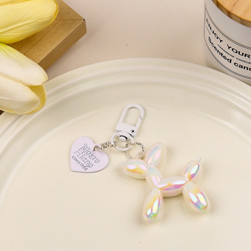 Брелок "Воздушный шар" Собачка, белый