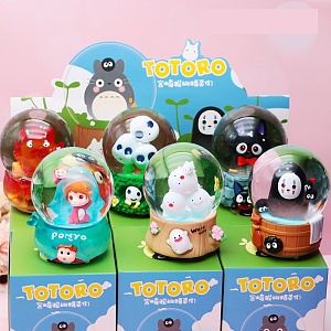 Набор Snow globe Surprise "НГ Miyazaki" с подсветкой и музыкой, в ас-те 6шт оптом