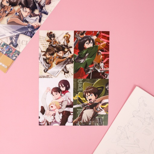 Набор раскрасок "Атака титанов" А4, 10 шт.