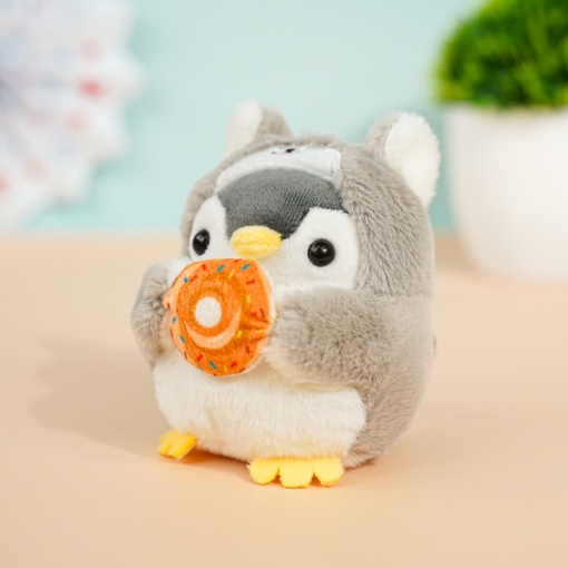 Мягкий брелок "Пингвин в костюме сиба-ину "10 см