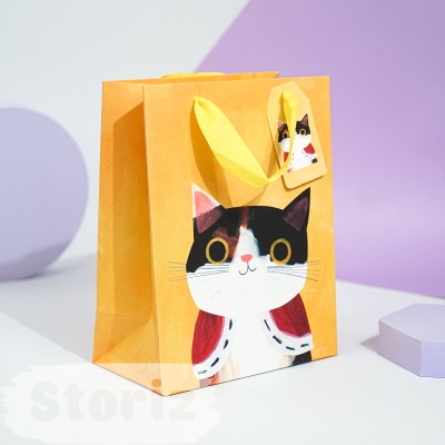 Подарочный пакет "Funny cats" S 23x18 см