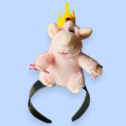 Ободок "Рататуй" в короне, розовый