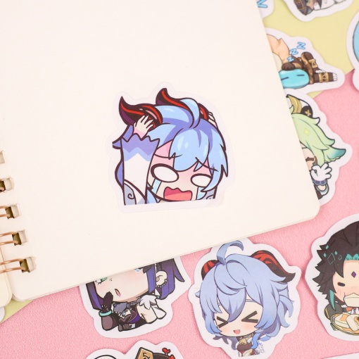 Наклейки для стикер бомбинга "Genshin Impact" №2, 60 шт.