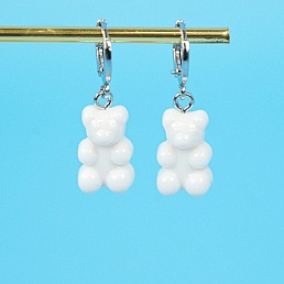 Серьги "Bears" белые